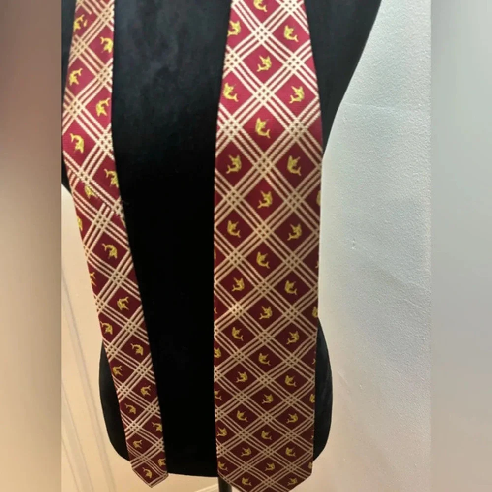 Tommy Bahama Men's Neck Tie Silke red and gold